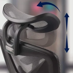 CLP Bürostuhl Reston I Ergonomischer Schreibtischstuhl mit Fußstütze, 3D-Kopfstütze, Drehfunktion & verstellbarer Rückenlehne I Atmungsaktiv