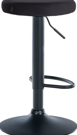 CLP 2er Set Barhocker Ponte Samt I Drehbarer Thekenhocker I Höhenverstellbarer Hocker I Küchenhocker mit Metallgestell