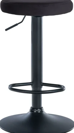 CLP 2er Set Barhocker Ponte Samt I Drehbarer Thekenhocker I Höhenverstellbarer Hocker I Küchenhocker mit Metallgestell