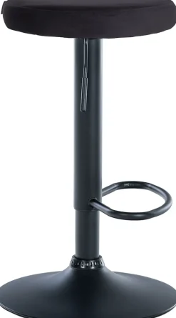 CLP 2er Set Barhocker Ponte Samt I Drehbarer Thekenhocker I Höhenverstellbarer Hocker I Küchenhocker mit Metallgestell