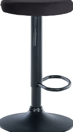 CLP 2er Set Barhocker Ponte Samt I Drehbarer Thekenhocker I Höhenverstellbarer Hocker I Küchenhocker mit Metallgestell