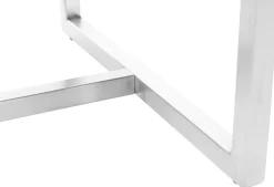 CLP 2er Set Edelstahl-Sitzhocker Barci Kunstleder I Moderne Hocker Mit Hochwertiger Polsterung Und Bodenschonern In Vielen Farben