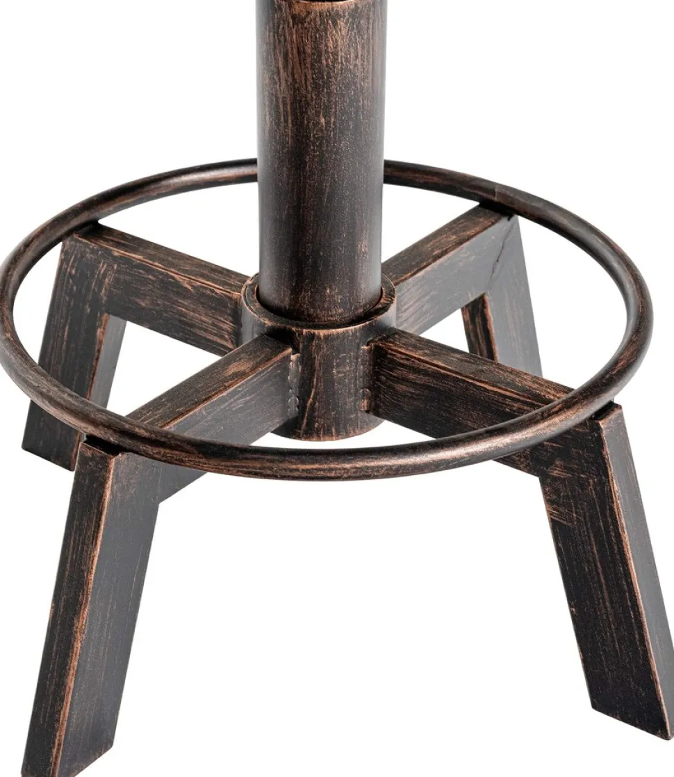 CLP 2er Set Sitzhocker Destin mit Kunstlederbezug I Hocker im Industrial Design I gepolstert und höhenverstellbar