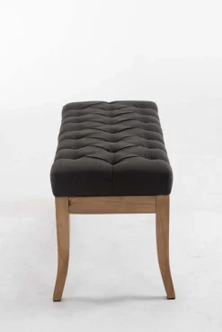 CLP Sitzbank Ramses mit hochwertiger Polsterung und Stoffbezug I Bank mit antik-hellen Holzbeinen I Holzbank mit einer Sitzhöhe von: 46 cm