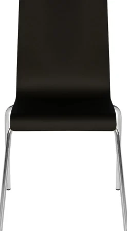 CLP Stuhl stapelbar Gahanna, Stapelstuhl aus Formholz mit HPL-Laminat, Stahlgestell verchromt belastbar bis 150 kg, Esszimmer und Büro