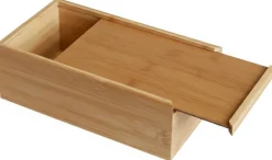 CLP Taschentuchbox Holz Natur Kalmia, Taschentuchspender aus Bambus, Kosmetiktücherbox nachfüllbar für Bad und Küche