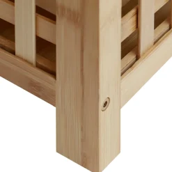 CLP Wäschebox für Schmutzwäsche Lenca, Wäschesammler Holz Wäschesack 90L waschbar herausnehmbar, Bambusrahmen für Badezimmer