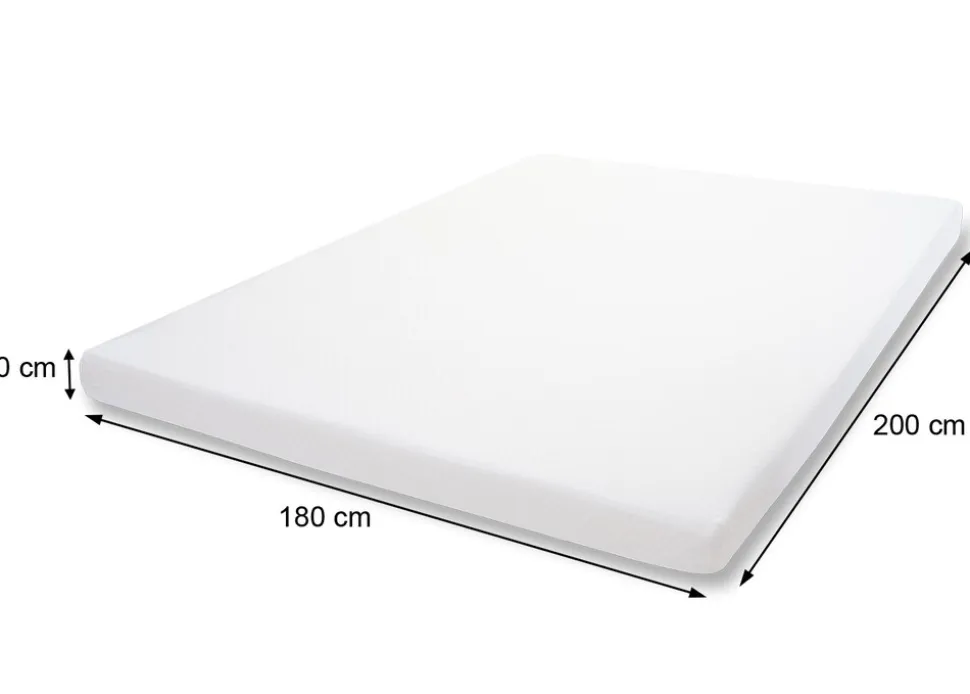 10cm Kaltschaum-Matratzentopper MCW-E63, Topper Matratzenauflage Matratzenschoner ~ 180x200cm
