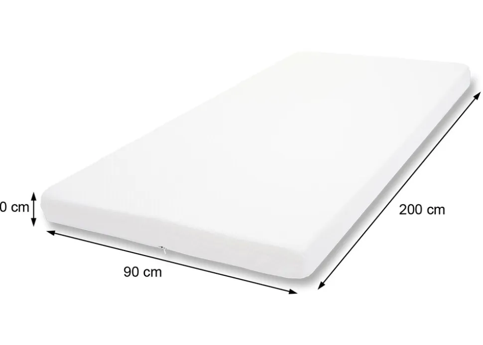 10cm Memoryfoam-Matratzentopper MCW-E63, Topper Matratzenauflage Matratzenschoner ~ 90x200cm Viscoschaum