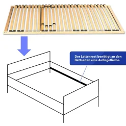 Coemo BASIC Lattenrost 80x190cm starr nicht verstellbar KURZ