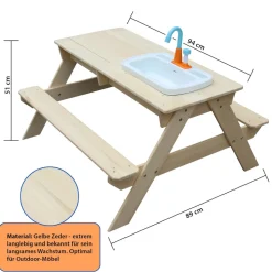 Coemo Kindersitzgruppe und Matschtisch Robin mit Waschbecken