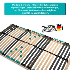 Coemo 7-Zonen Lattenrost DRÖMSON 28 Federleisten Kopfteil verstellbar 90 x 200 cm