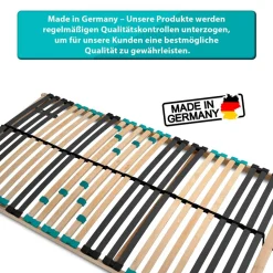 Coemo 7-Zonen Lattenrost DRÖMSON 28 Federleisten Kopfteil verstellbar 140 x 200