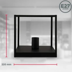 Deckenleuchte, schwarz, 1xE27 max. 60W exkl.