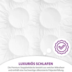 Deluxe Steppbettdecke Hotelqualität 135x200cm Allergiker geeignet 4 Jahreszeiten