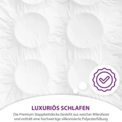 Deluxe Steppbettdecke Hotelqualität 135x200cm Allergiker geeignet 4 Jahreszeiten