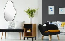 Design Wandspiegel FineBuy in organischer Form 40x80 cm Spiegel Flur Garderobe