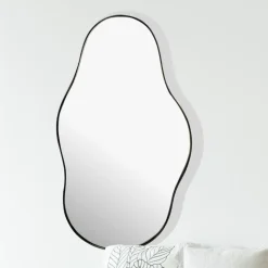 Design Wandspiegel FineBuy in organischer Form 40x80 cm Spiegel Flur Garderobe