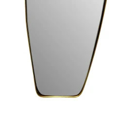 Design Wandspiegel organische Form 90 cm moderner Spiegel asymmetrisch gold