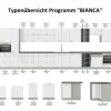 Eckhängeschrank 60x60 Bianca Weiß Hochglanz + Grau Küchenzeile Küchenblock