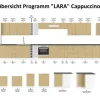 Eckhängeschrank 60x60 Lara Cappuccino Hochglanz Küchenzeile Küchenblock Küche