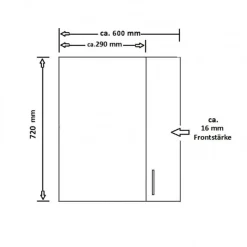 Eckhängeschrank 60x60 Lara Cappuccino Hochglanz Küchenzeile Küchenblock Küche