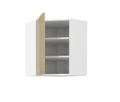 Eckhängeschrank 60x60 Lara Cappuccino Hochglanz Küchenzeile Küchenblock Küche
