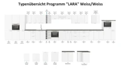Eckhängeschrank 60x60 Lara Weiß Hochglanz Küchenzeile Küchenblock Küche