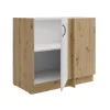Eckunterschrank 105cm Stilo Weiß Eiche Artisan Küchenzeile Küchenblock Küche