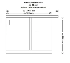 Eckunterschrank 105cm Stilo Weiß Eiche Artisan Küchenzeile Küchenblock Küche