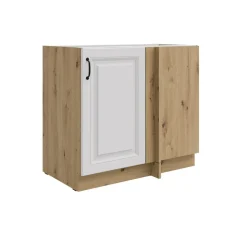 Eckunterschrank 105cm Stilo Weiß Eiche Artisan Küchenzeile Küchenblock Küche