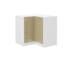 Eckunterschrank 90x90 Lara Cappuccino Hochglanz Küchenzeile Küchenblock Küche