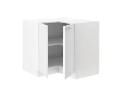 Eckunterschrank 90x90 Lara Weiß Hochglanz Küchenzeile Küchenblock Küche