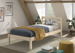 Einzelbett Pino mit Liegefläche 90x200 cm- Natur lackiert
