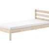 Einzelbett Pino 90x200 cm, mit Lattenrost, natur lackiert
