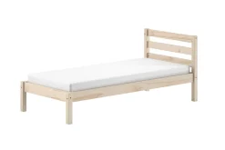 Einzelbett Pino 90x200 cm, mit Lattenrost, natur lackiert