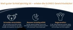 ELONEO Gewichtsdecke, Entspannungsdecke & Anti-Stress Therapiedecke, 135x200 cm mit 7 kg