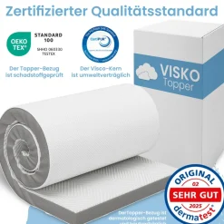 ELONEO Visco Topper Matratzenauflage 80 x 190 x 5 cm