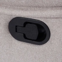 2er Kinosessel MCW-L93, Relaxsessel Fernsehsessel Sofa, Armlehne Liegefunktion Nosagfederung Stoff/Textil ~ grau-braun