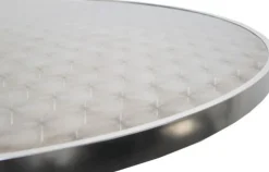 10er-Set Alu-Stehtisch, Bistrotisch, höhenverstellbar 70/110cm Ø=60cm ~ klappbar, Fuß mit Betoneinguss