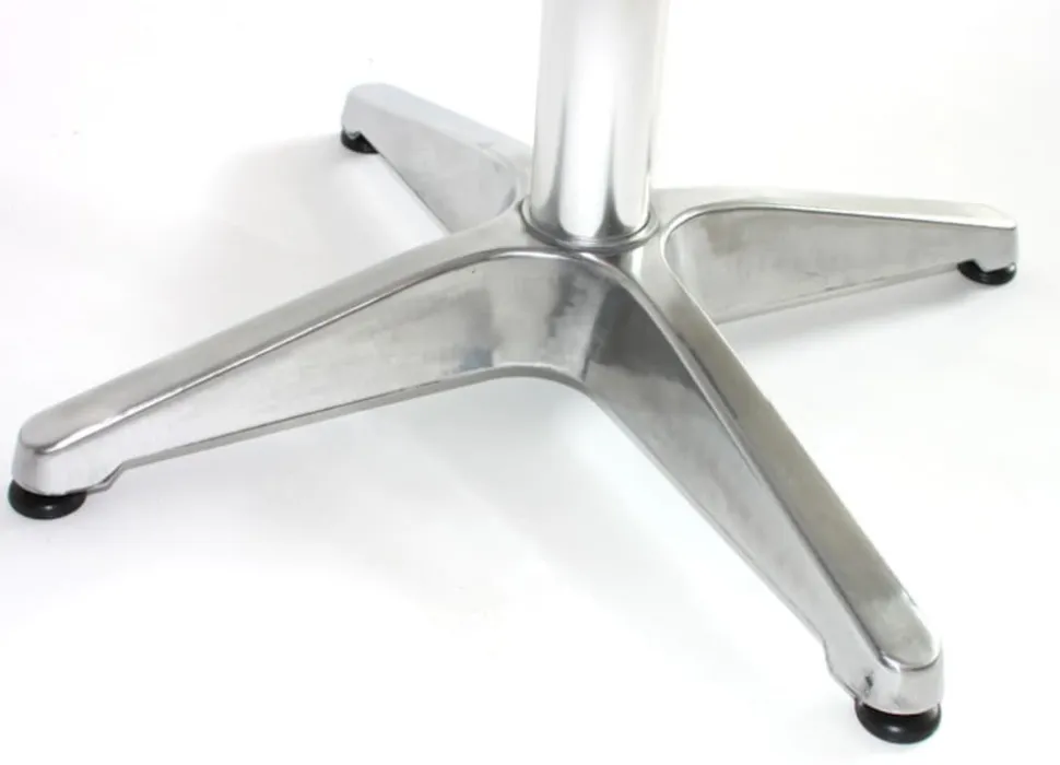 10er-Set Alu-Stehtisch, Bistrotisch, höhenverstellbar 70/110cm Ø=60cm ~ klappbar, Fuß mit Betoneinguss
