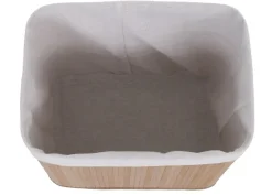 2er-Set Aufbewahrungskorb MCW-C21, Korb Aufbewahrungsbox Ordnungs-/Sortierbox Regalkorb, Bambus 33x33x23cm ~ natur