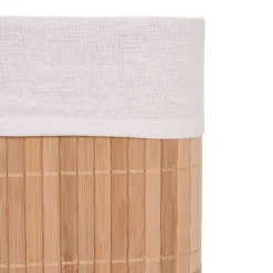 3er Set Aufbewahrungskorb MCW-C21, Korb Aufbewahrungsbox Ordnungsbox Sortierbox Regalkorb, Bambus ~ naturfarben