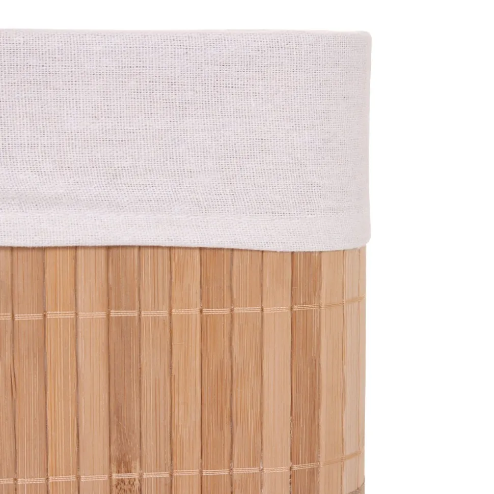 3er Set Aufbewahrungskorb MCW-C21, Korb Aufbewahrungsbox Ordnungsbox Sortierbox Regalkorb, Bambus ~ naturfarben