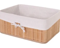 3er Set Aufbewahrungskorb MCW-C21, Korb Aufbewahrungsbox Ordnungsbox Sortierbox Regalkorb, Bambus ~ naturfarben