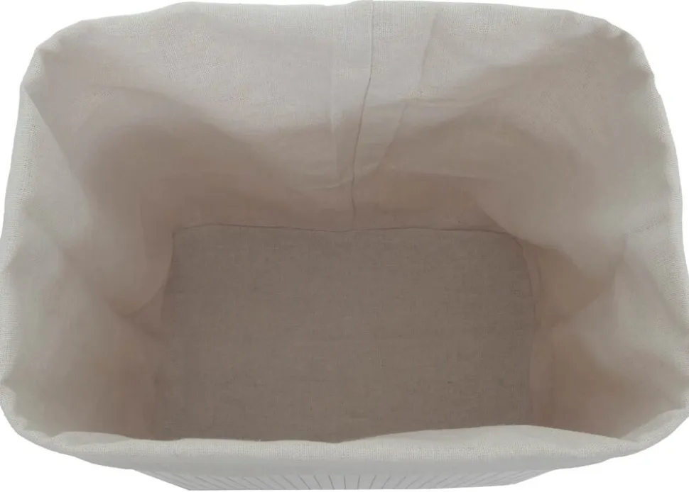 2er-Set Aufbewahrungskorb MCW-C21, Korb Aufbewahrungsbox Ordnungsbox Sortierbox Regalkorb, Bambus 33x33x23cm ~ weiß