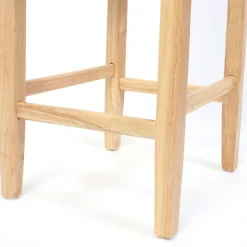 2er-Set Barhocker Cesena Leder ~ braun, helle Füße