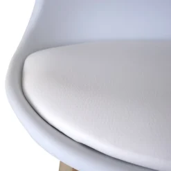 2er-Set Barhocker MCW-A89, Barstuhl Tresenhocker mit Lehne ~ Kunstleder, weiß
