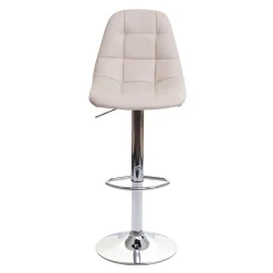 2er-Set Barhocker MCW-A67, Barstuhl Tresenhocker, MVG-zertifiziert ~ creme-beige, Kunstleder