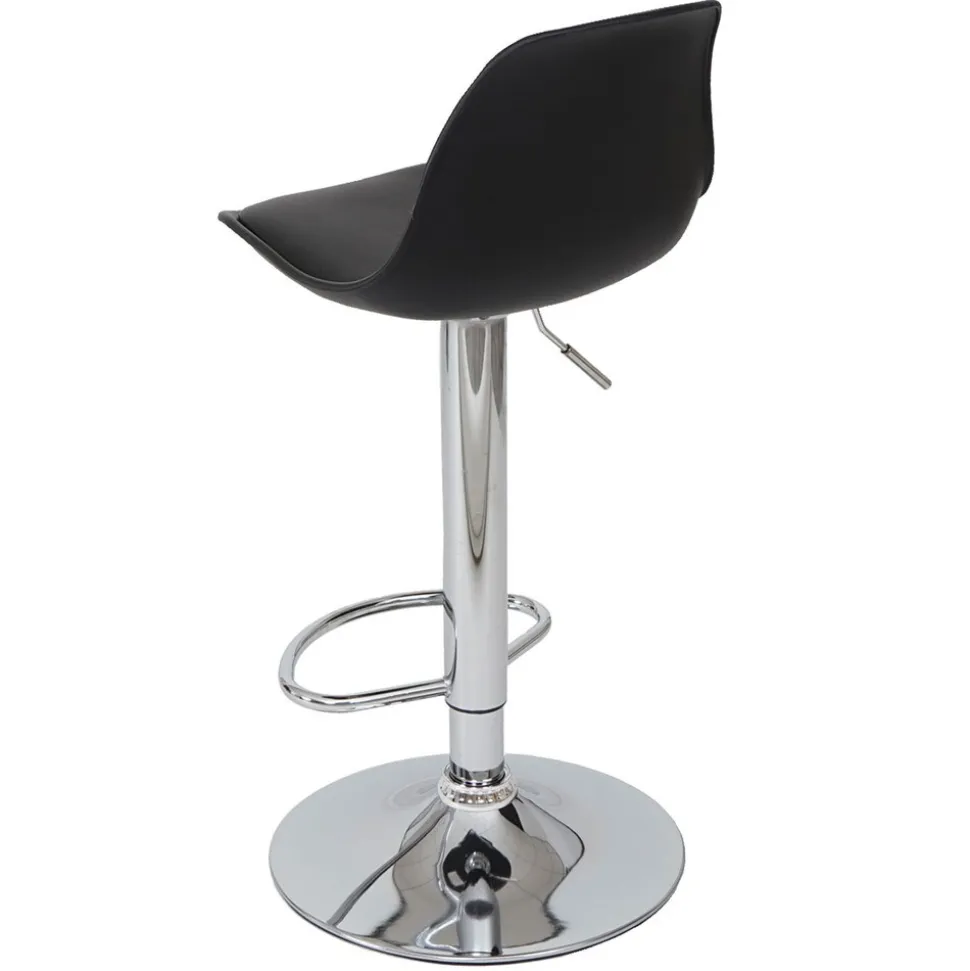 2er-Set Barhocker MCW-B14, Tresenhocker Barstuhl Drehhocker, Kunstleder ~ schwarz